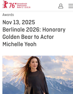 《卧虎藏龙》到《瞬息全宇宙》，杨紫琼拿下柏林终身成就奖